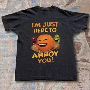 Annoying Orange Black Cotton T-Shirt